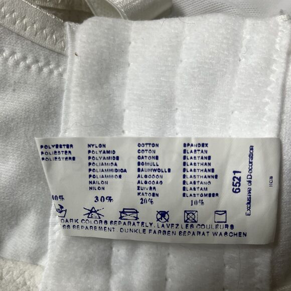 Glamorise Womens Magic Lift Bra Style 1005 Size 48F White Comfort Adjustable - Picture 7 of 8